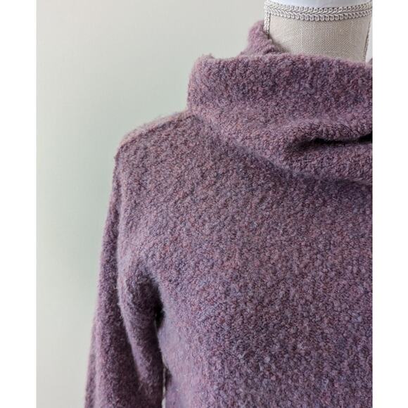 Free People Fuzzy Purple Funnel Neck Sweater - Picture 3 of 5